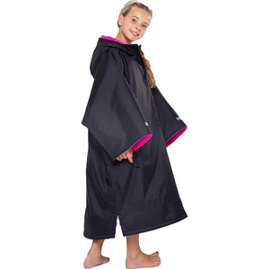 2024 Dryrobe Junior Advance Cambio De Manga Larga Robe V3 V3KSLSDA - Black / Rosa